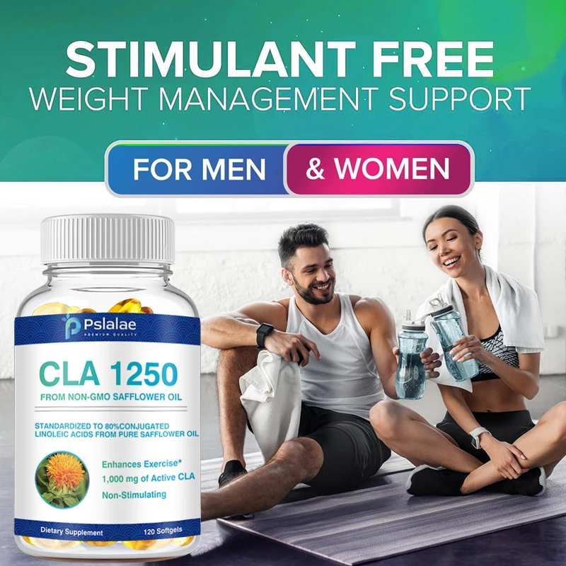 CLA Conjugated Linoleic Acid 1250mg - Supports Healthy Weight Management, Increase Lean Muscle Mass