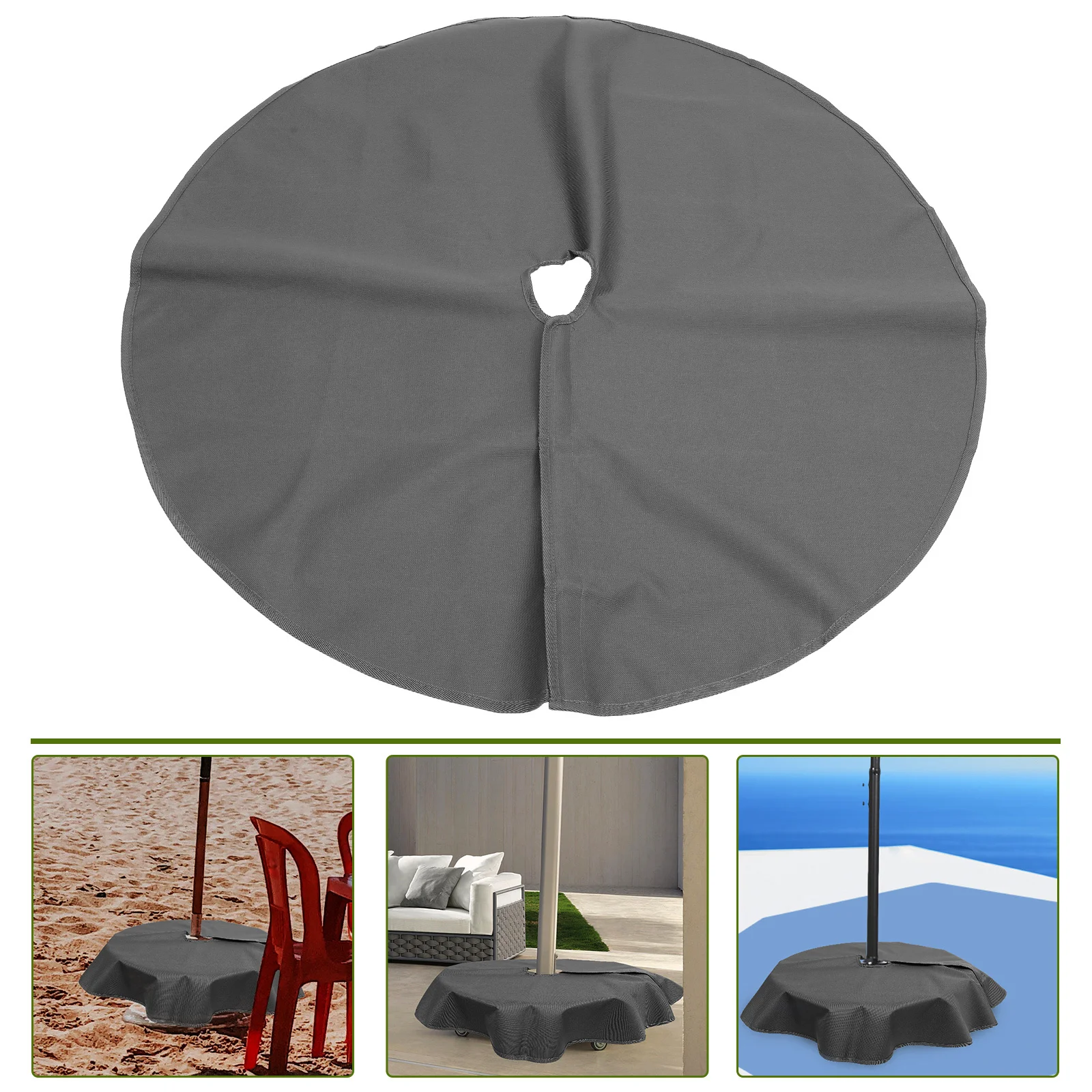 

Round Patio Umbrella Stand Cover Durable Protective Umbrella Base Cover for Outdoor Parasol Stand Dust Rain Guard