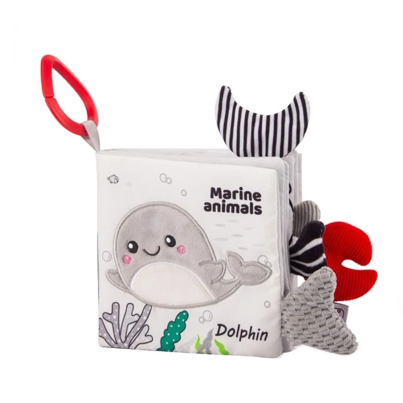 Q0KB buik voor tijdboek Book Developmental Words & Animal Cognition Toy voor baby