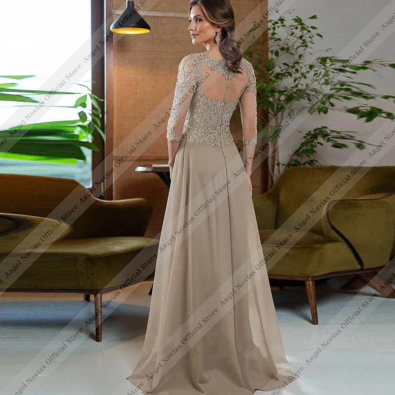 Long Mother of the Bride Dresses with Side Skirt Wedding Party Dress vestidos madre denovia para bodas