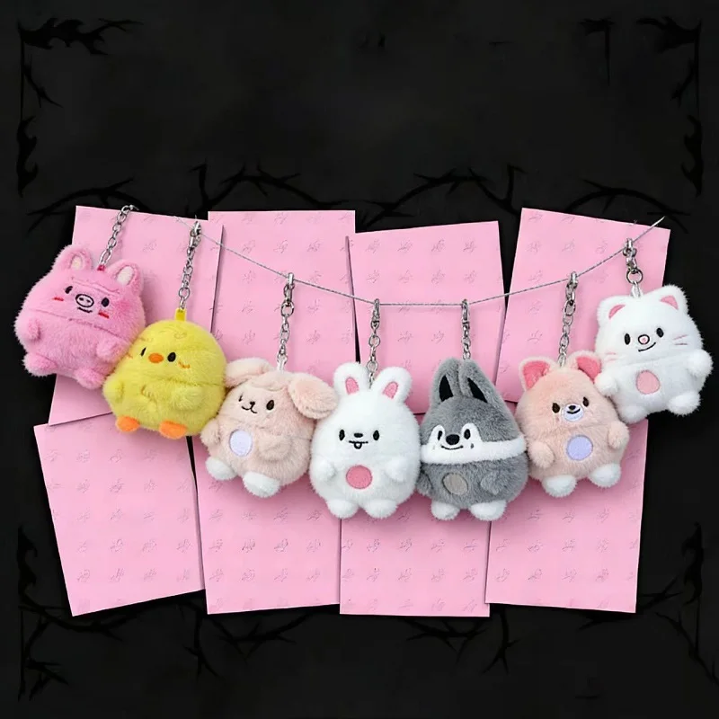 

K-pop Straykids Official SKZOO Plush Doll Keychain Egg Rabbit Hair Mini Plush Toy Doll Backpack Decorative Pendant