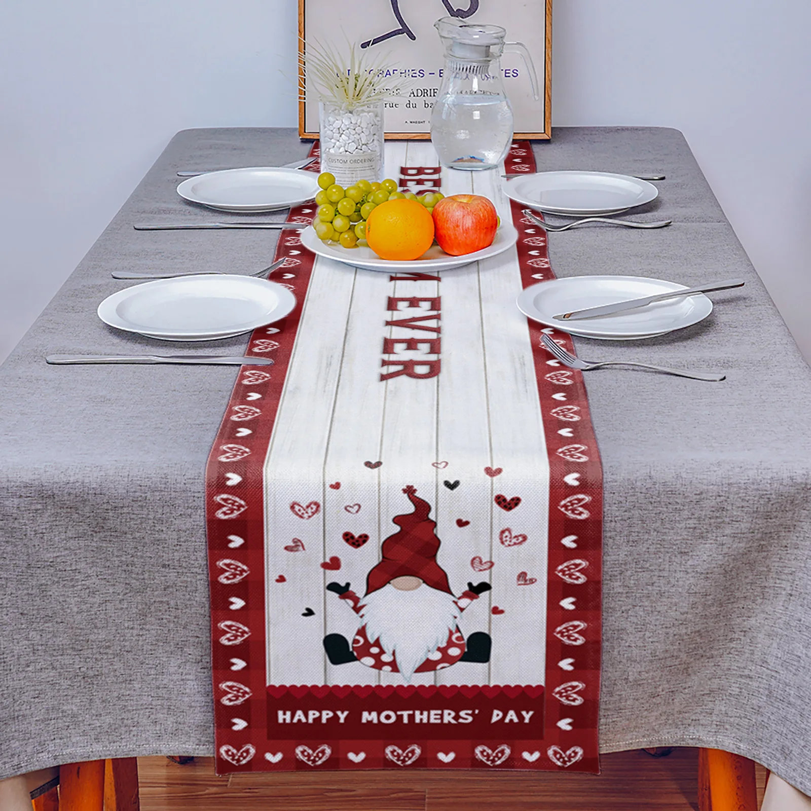 

Деревянная доска, украшение для стола ко Дню матери, домашний декор, украшение для обеденного стола, декор стола