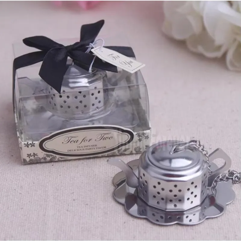 Creative Wedding Party Favor Gift and Giveaways Teapot Tea Infuser Tea Strainer for Guests