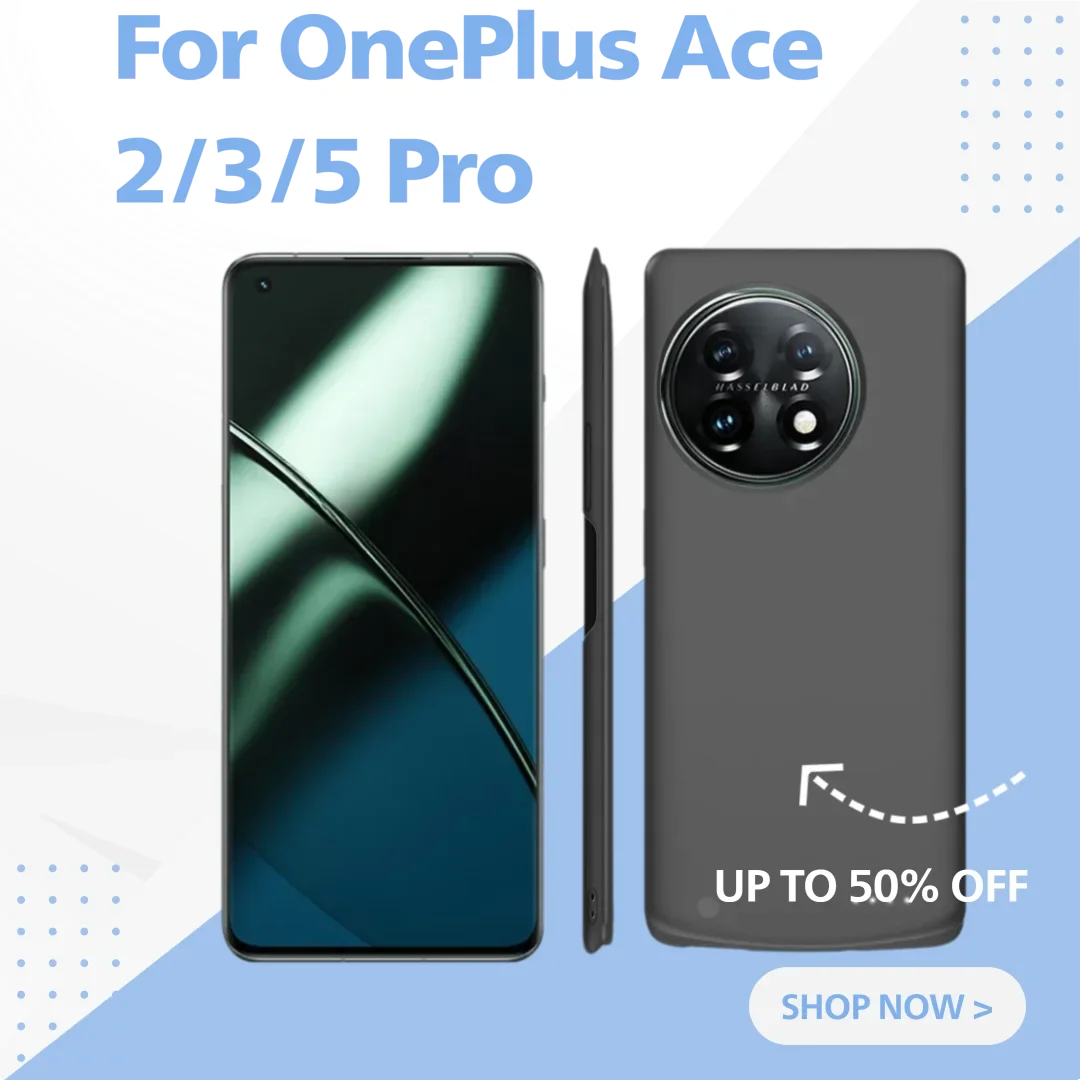 

For OnePlus Ace 2/3/5 Pro Mobile Phone Battery Case Portable Power Bank for 1+ Ace Racing Edition