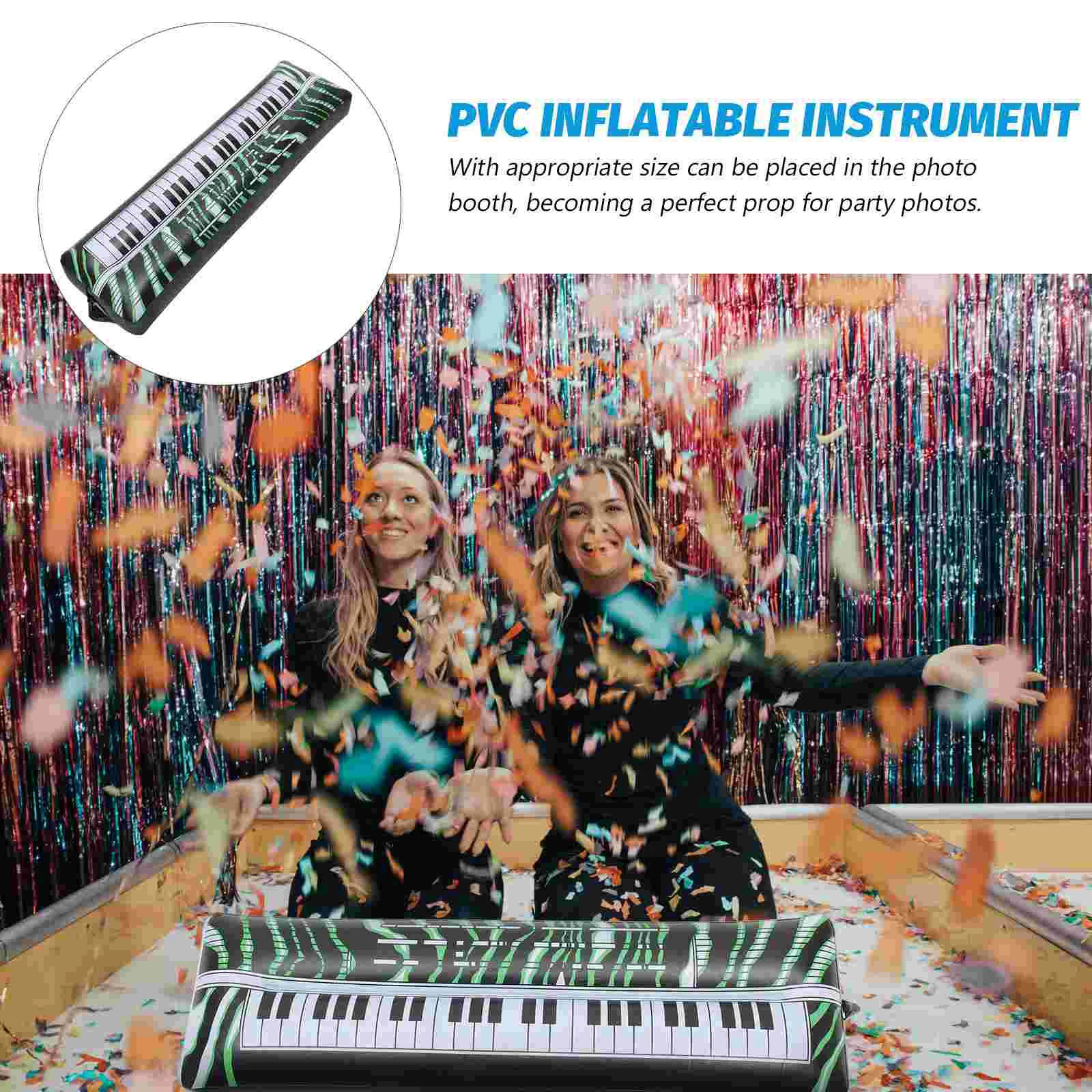 Inflatable Guitar Electronic Keyboard Musical Instrument Keyboards Interesting Props Portable PVC Piano