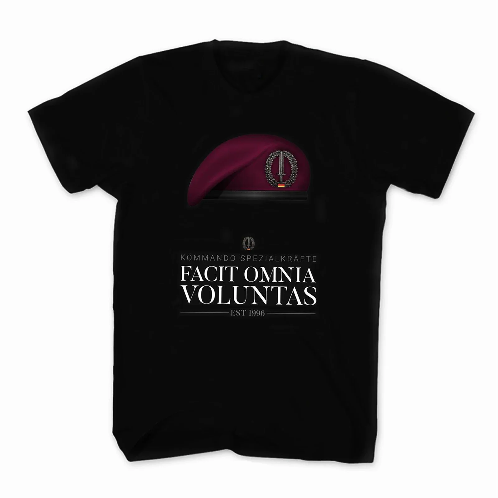 Facit Omnia Voluntas. KSK Command Special Forces T-Shirt 100% Cotton O-Neck Summer Short Sleeve Casual Mens T-shirt Size S-3XL