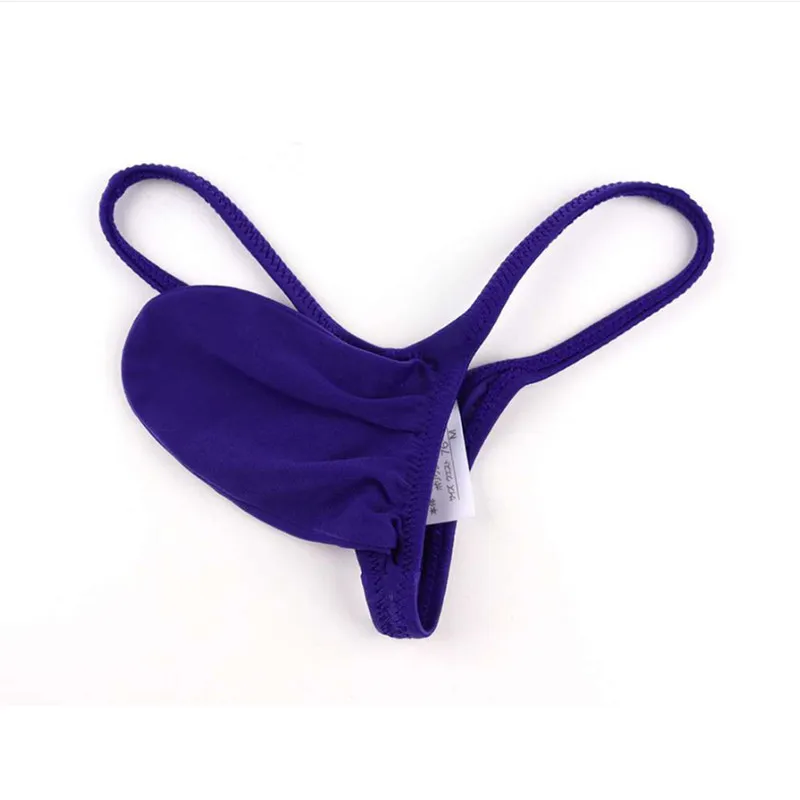 Breathable Elastic Mens T-Back Thong, Elephant Trunk Contour Pouch, Soft Silky Low Waist Daily Base Underwear
