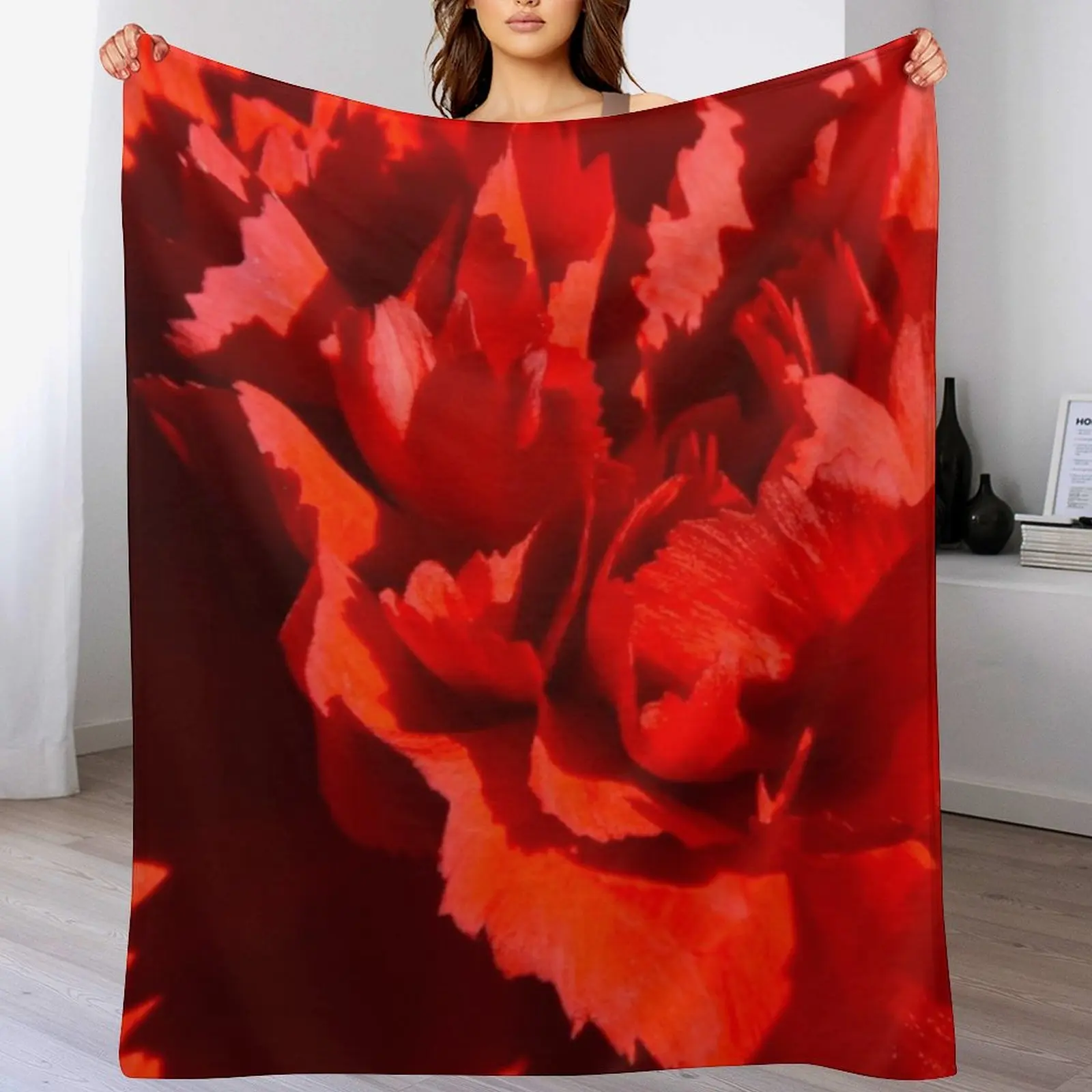 Manta con forma de corazón de clavel, edredón, mantas para el pelo
