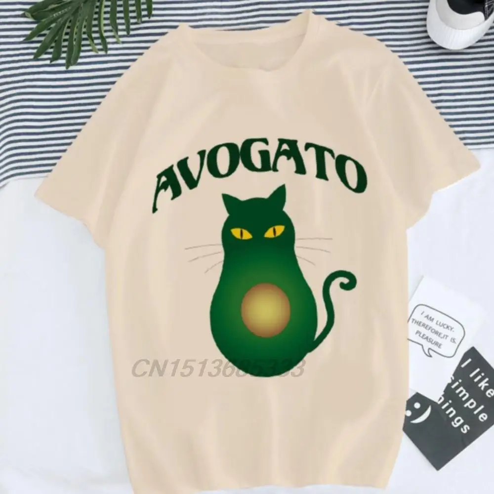 Avogato Cat Men Novelty Graphic T-shirts Walks Through The Avocado Produce Department Tee Shirt Tanjir-O's Unisex Anime T Shirts