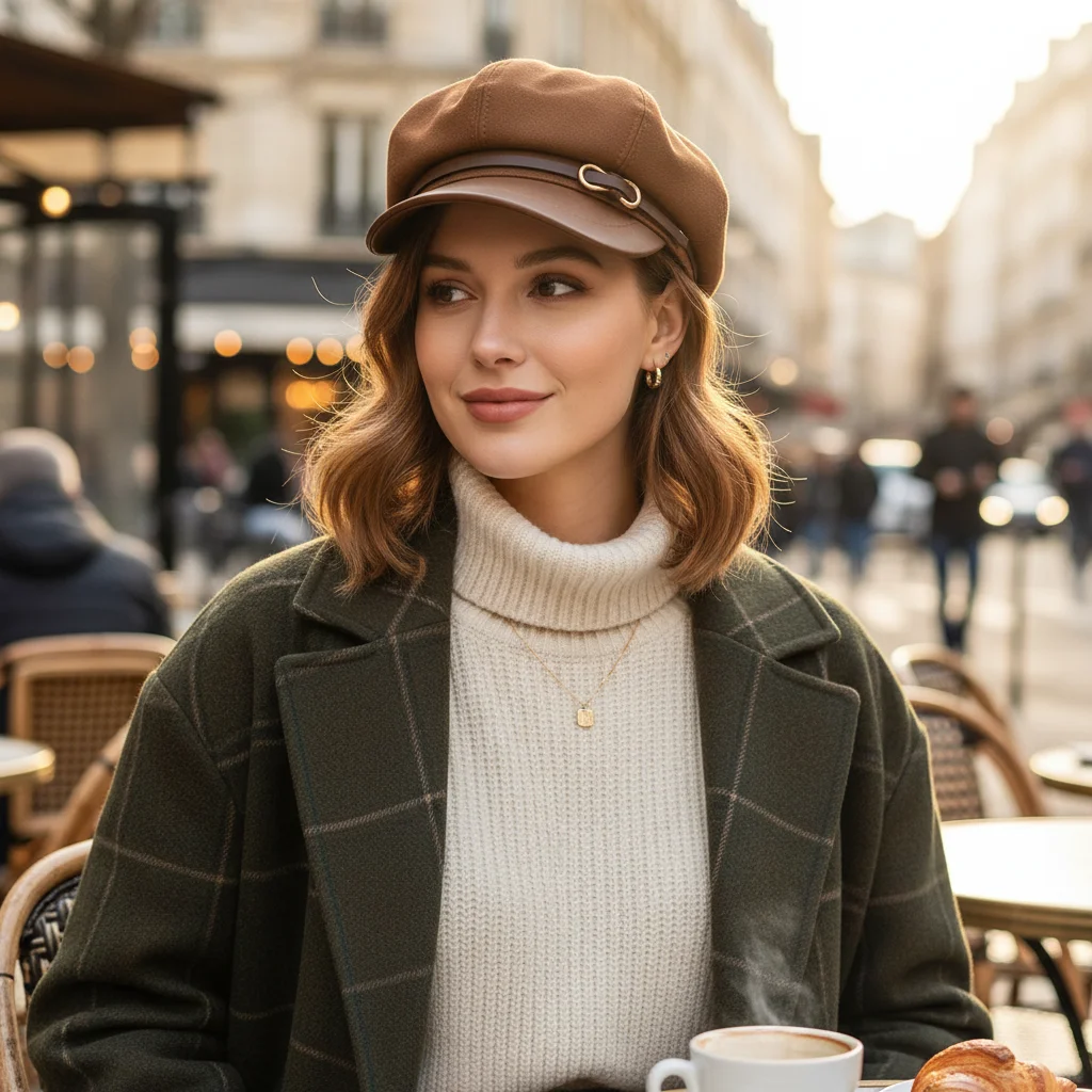 Mode Frauen Berets Schwarz Leder Flache Top Newsboy Caps Vintage Sonnencreme England Flache Y2k Gils Punk Stil Baskenmütze Kappen