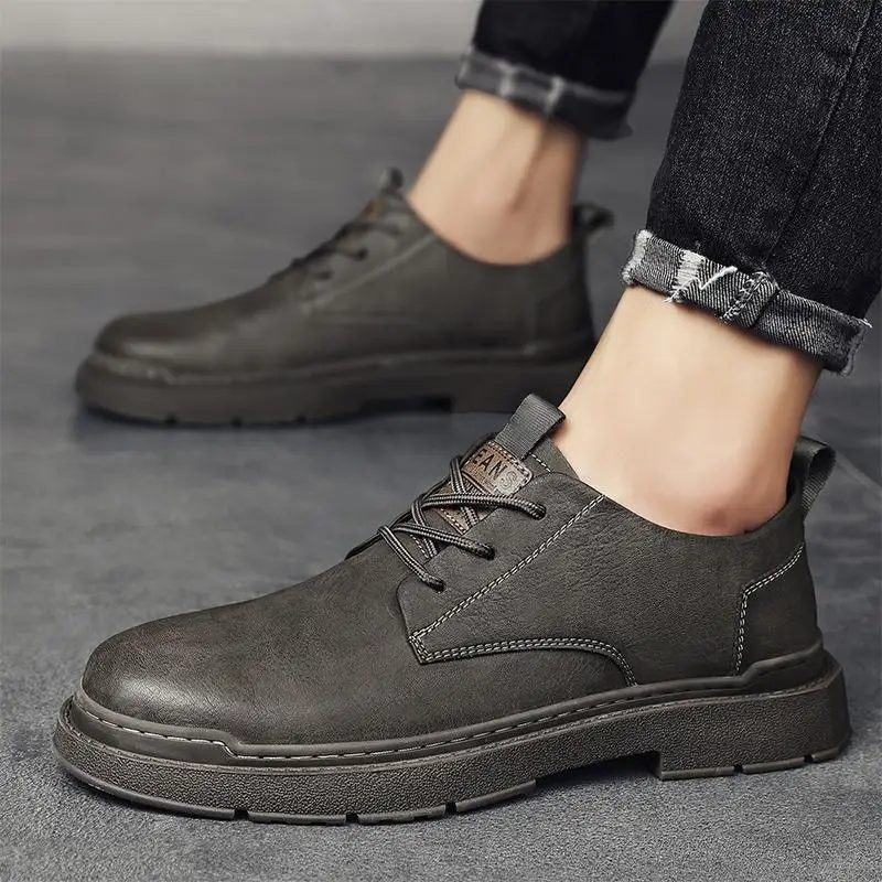 

Men's platform party dress luxury leather platform business casual retro fashion wedding