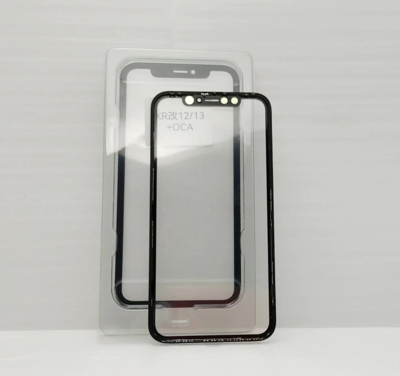 1pcs suitable for iphone xr modification 12 12pro 13 13pro flat LCD screen front outer glass lens,   outer screen no raised