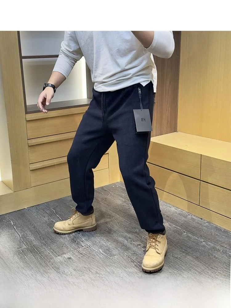 

Thiened двусторонние спортивные штаны Fce на молнии молодежные модные прямые брюки зимние уличные функциональные брюки