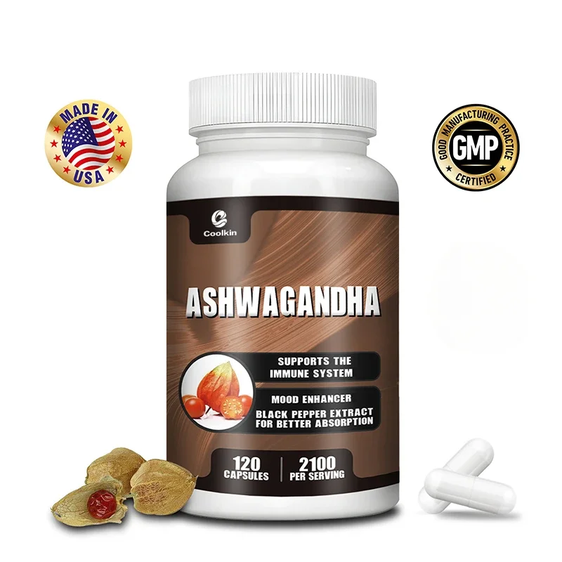 

Ashwagandha Capsules 2100mg - Supports Energy, Reduces Anxiety, Relaxation, Improving Sleep, Enhancing Immunity