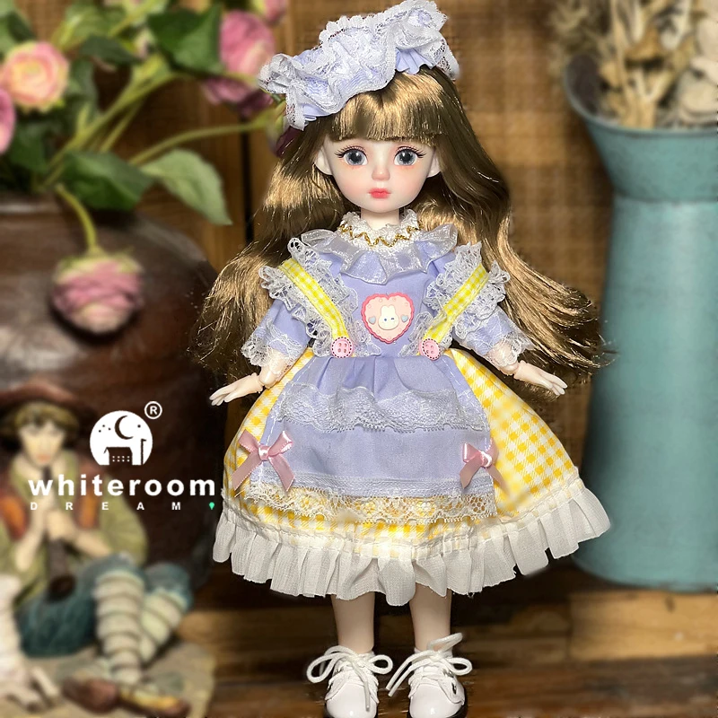 Giocattoli per bambole snodati a sfera bambole Bjd per bambole per ragazze 1/6 occhi grigi stellati 30cm Lolita Fashion Dress giocattolo fai da te