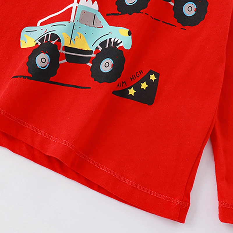 Little maven Children\'s Clothing Spring Autumn Tops Baby Boys Cartoon Truck Long Sleeves Sporty T-shirts Cotton Kids CAR Tees