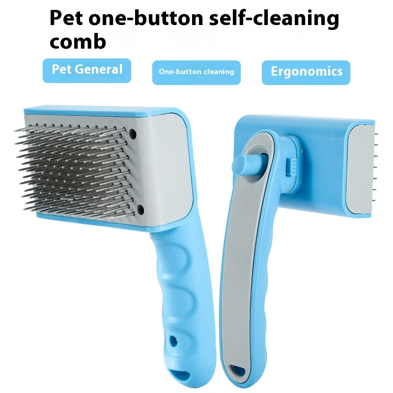 

Pet Comb: One-Click Hair Removal Comb For Cats And Dogs, Steel Needle Comb, Clean Up Floating Hair, Pet Hair Removal Comb