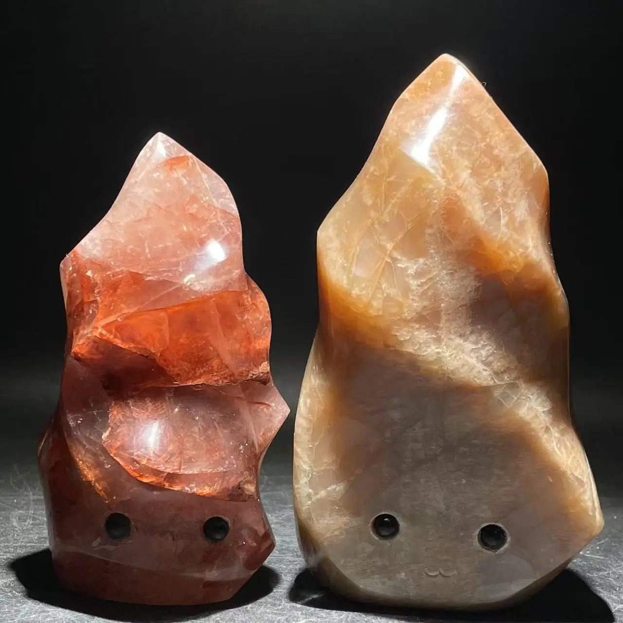 New 100% natural fire quartz, tower, Groot  sunstone, moonstone, torch home decoration ornaments from Madagascar