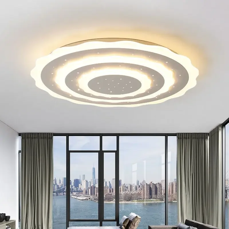 Modern Ceiling Chandelier Lighting Living Room Nordic Bedroom Dining Room LED Ceiling Lamps Round Minimalist Design Chandelier