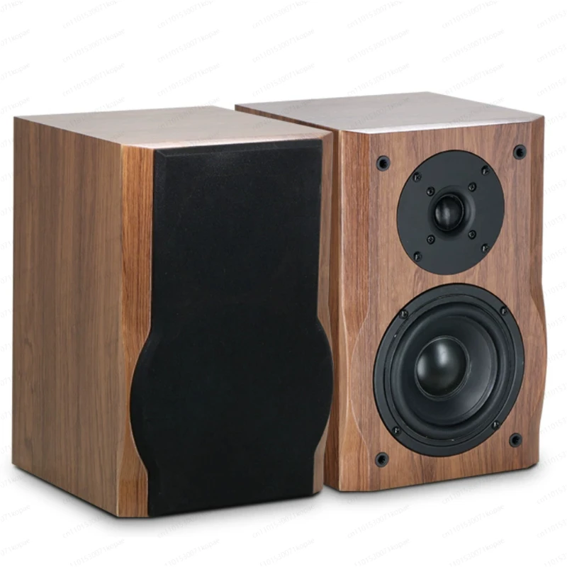 

680 A Pair of Fashionable HIFI Speakers, Audio 6-inch Passive Fever, Voice 2.0 Desktop Wooden Bookshelf