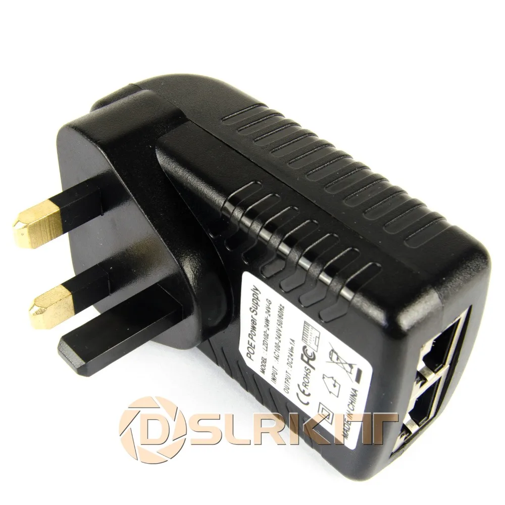 DSLRKIT Gigabit 24V PoE Injector Adapter Ubiquiti UAP AC LR LITE POE-24 12W-G 24W-G 7W-G