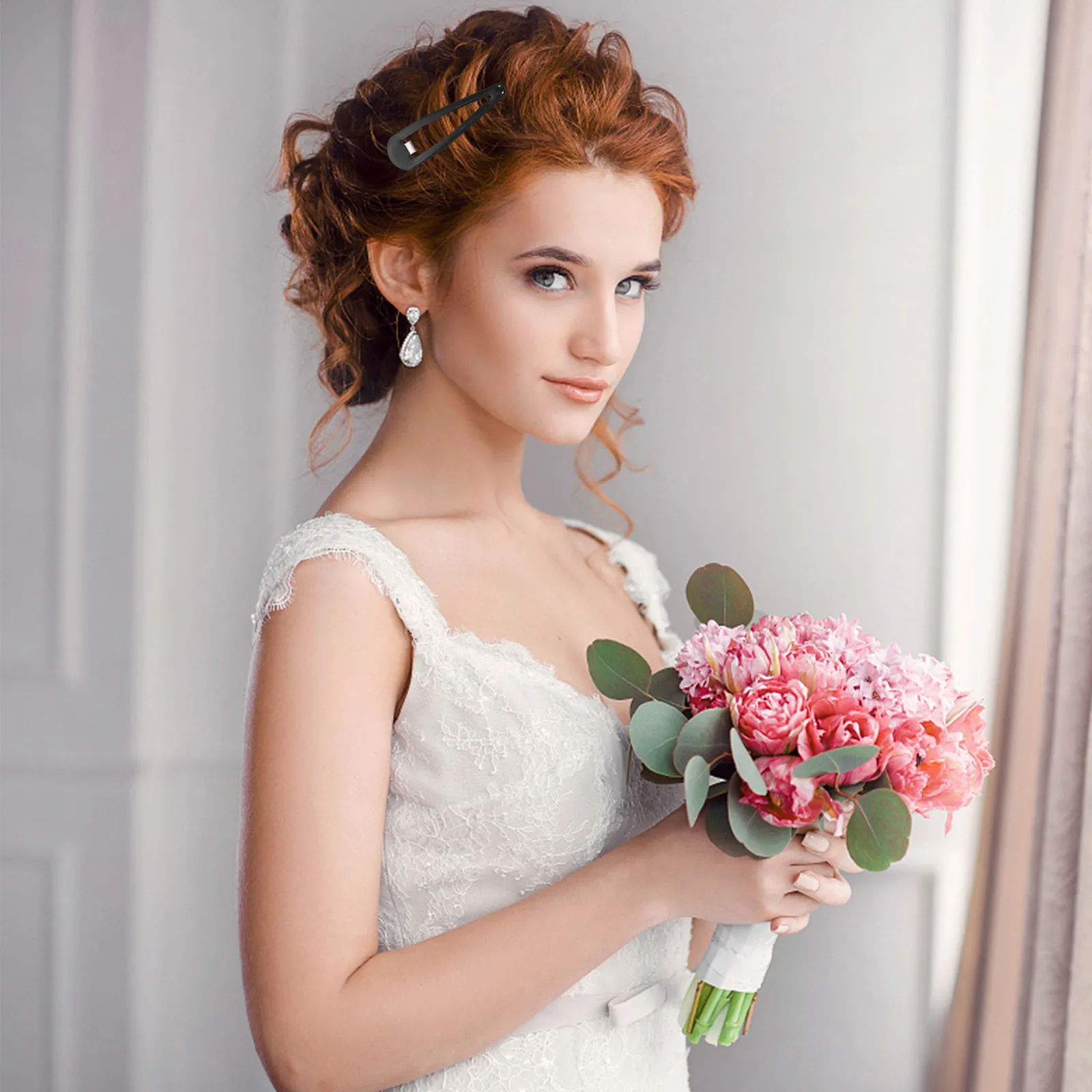 

50Pcs Black Metal Snap Hair Clips Barrettes for Women Large Grip Hair Styling Accessories No Slip for Daily Office Party Beach