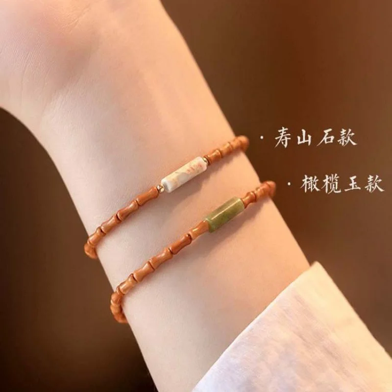 Lucky Olive Nut Joint Shoushan Stone Bracelet Exam Postgraduate Entrance Examination Landed Female Literary Elegance