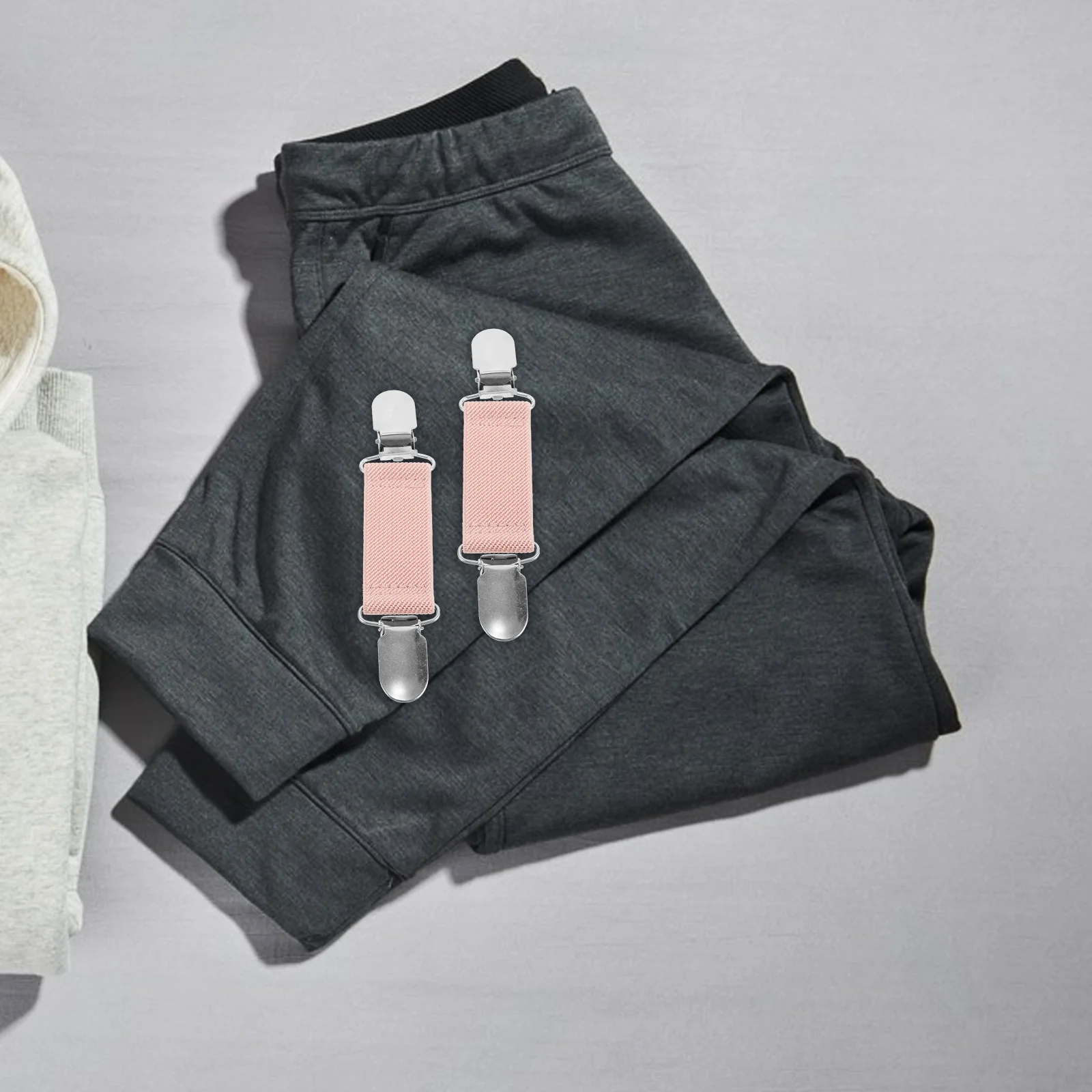 

4Pcs Elastic Pant Clip Outdoor Sports Windproof Waterproof Trouser Leg Fastener for Hiking Cycling Running Unisex Pants