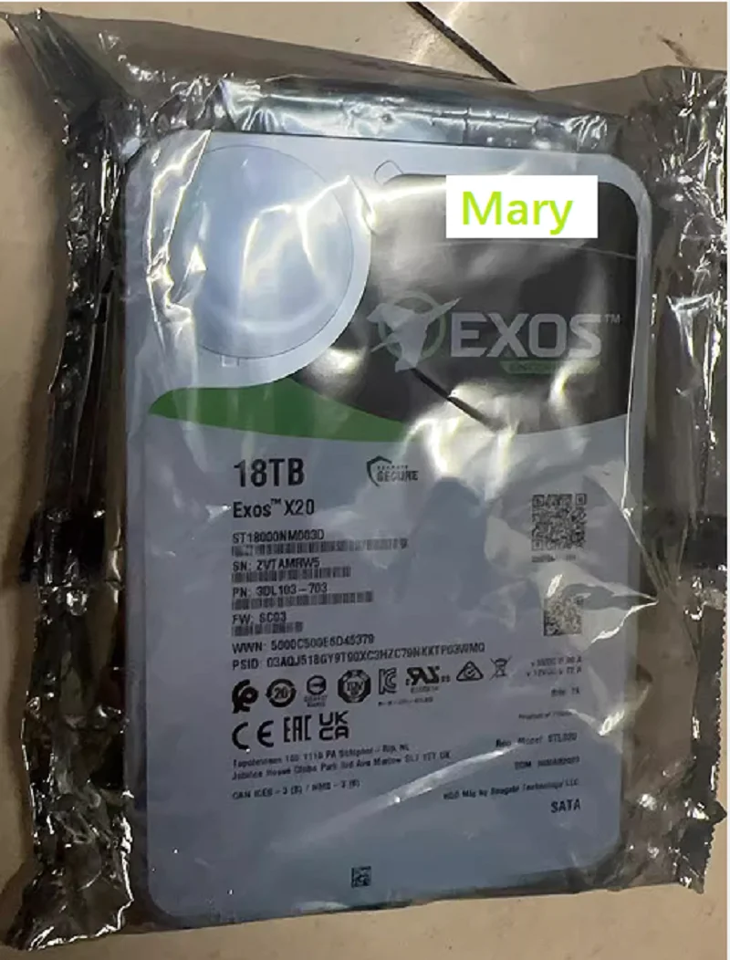 NEW For Seagate 18TB HDD Exos X18 SATA 3.5