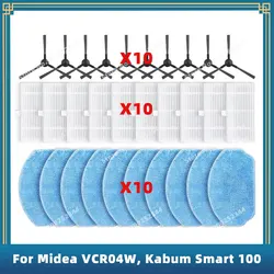 Compatibile con Midea VCR04W / Kabum Smart 100 / IRBIS Bean 0121 / Teendow BR151 Ricambi Accessori Spazzola Laterale Filtro Hepa Panno Mop