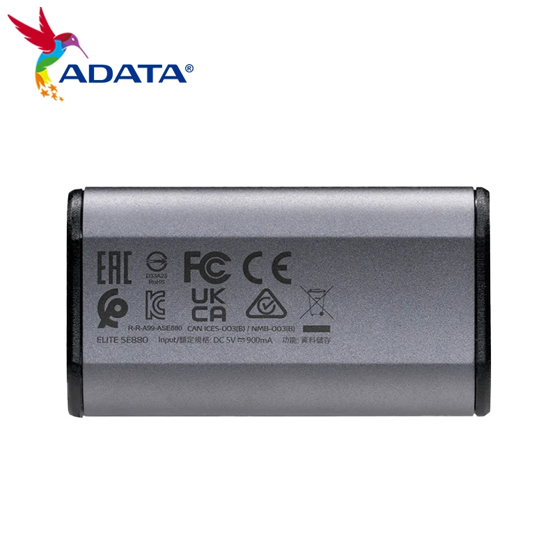 Imagem -04 - Disco Rígido Externo Portátil Adata Ssd Se880 Usb 3.2 Tipo-c Alta Velocidade Disco de Estado Sólido Gen2 x2 500gb 1tb 2tb