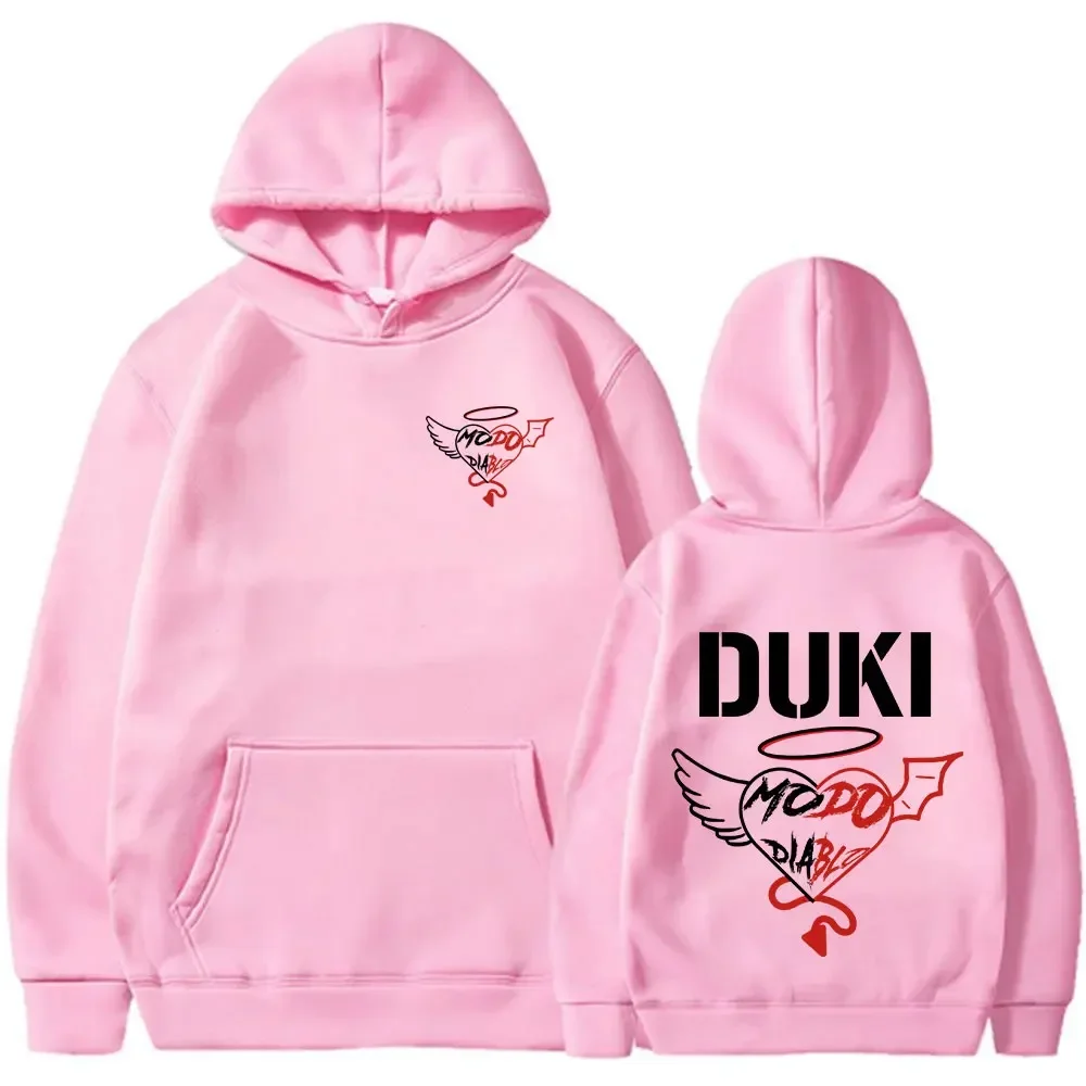 Sudaderas con capucha de rapo Duki Modo Dlablo Band Merch para hombre y mujer, ropa de moda de Hip Hopsudaderas de gran tamaño