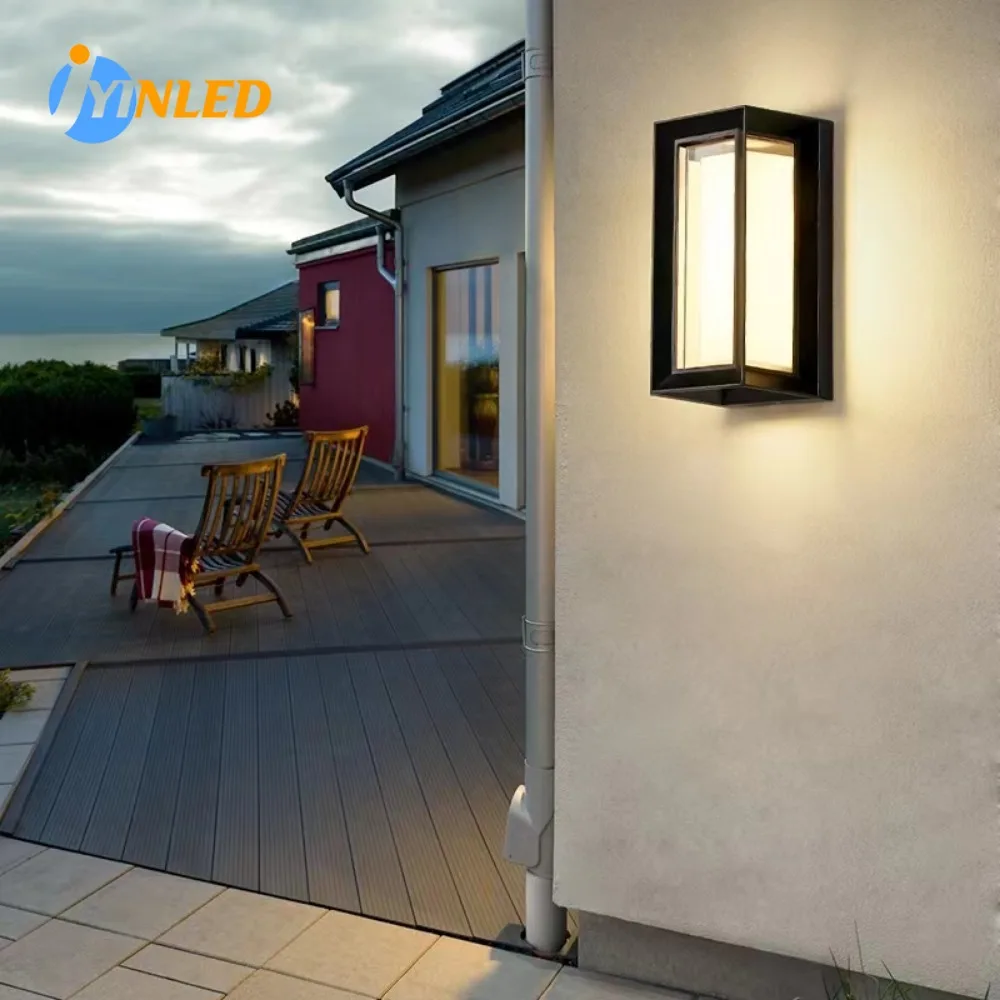 Modern Led Outdoor Wall Lamp Ip65 Waterproof Porch Balcony Garden Exterior Sconce Lights Villa Terrace Home Lighting Fixtures