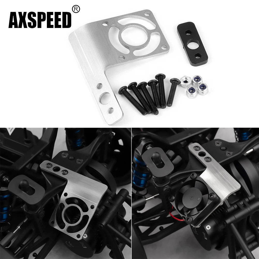 AXSPEED Supporto per ventola di raffreddamento in acciaio inossidabile 30 * 30mm Staffa per dissipatore di calore per 1/10 RC Car Team Associated DR10 Parti di aggiornamento