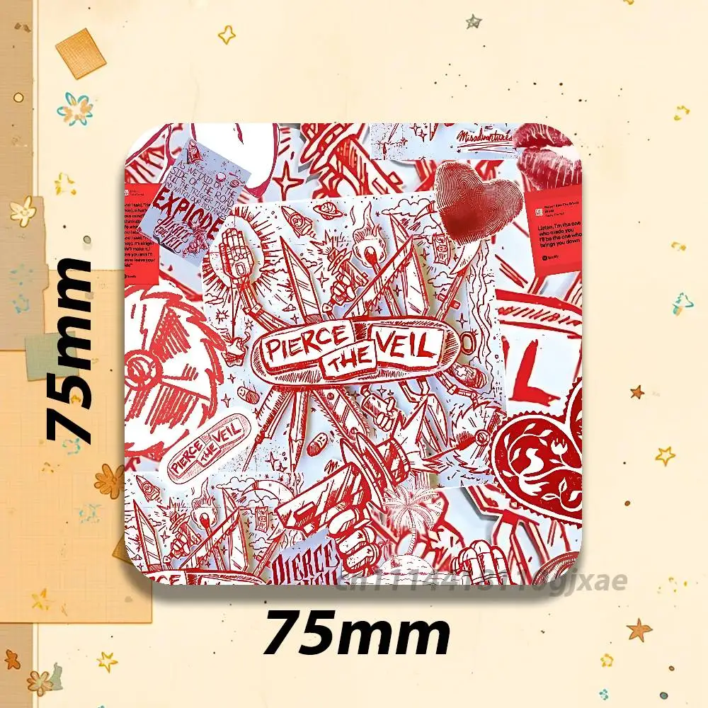 P-Pierce The Veil Band Fridge Magnet Personalized Magnetic Durable Plastic Square Picture Surface Fridge Magnets