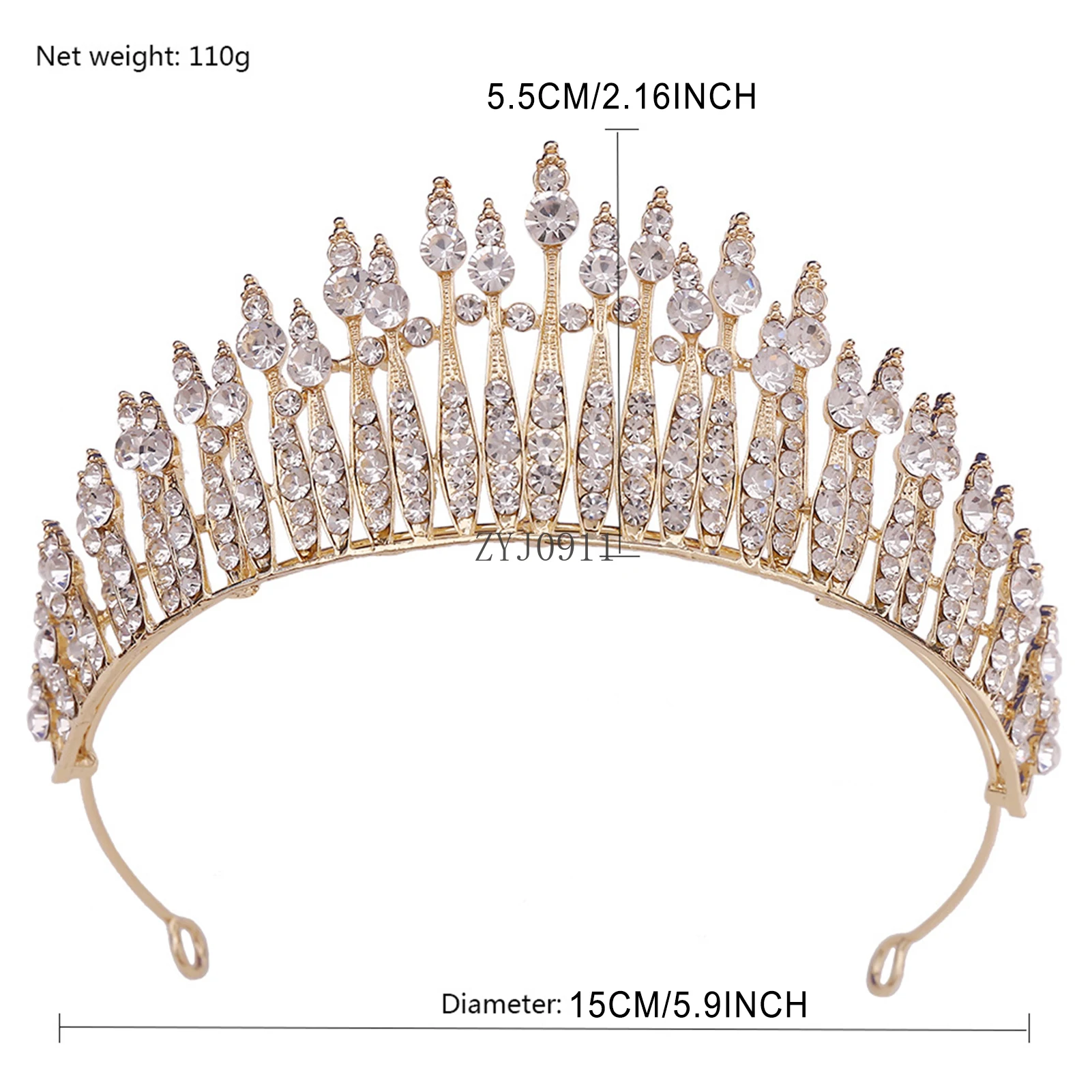 *الباروك كريستال التيجان حجر الراين حفلة موسيقية الإكليل تاج تيارا للنساء العروس التيجان الزفاف الزفاف إكسسوارات الشعر مجوهرات