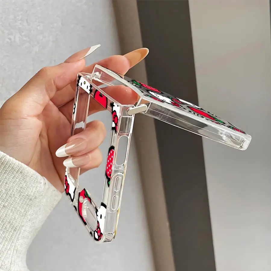 Transparent Soft Phone Cover Case for Samsung Galaxy Z Fold 8 Ultra Z Flip 6 5 4 3 Z Fold 7 6 5 4 3 ZFold8Ultra Sanrio Hello - view 3