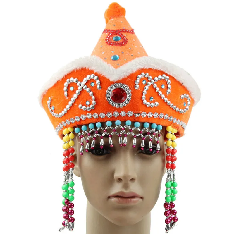 Mongolian Yurt Shaped Queen Princess Hat Headdress Girl Children\'s Birthday Gift Women Cosplay Party Headwear