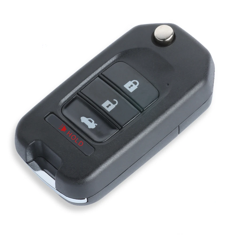 KEYECU MLBHLIK6-1T 313.8/433MHz ID47 Chip Upgraded Flip Remote Key Fob 3+1 Button for Honda CRV 2014 2015 2016 , HRV 2016 2017