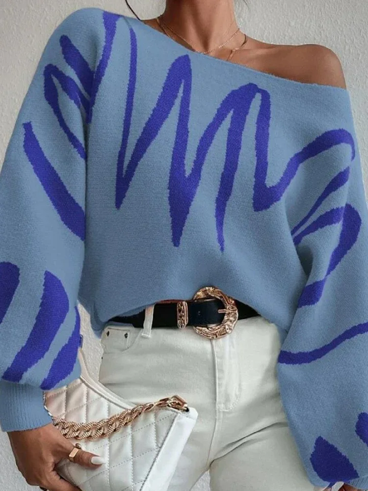 

Fashion Women Sweaters 2024 New Autumn Winter Korean Fashion Pullovers Loose Sleeve Sleeve Top Vintage Knitwear Clothing