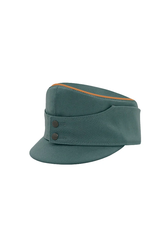 GHFA-014-GDM WWII German Gendarmerie Gebirgsjager Bergmütze Gabardine Field Cap Piped