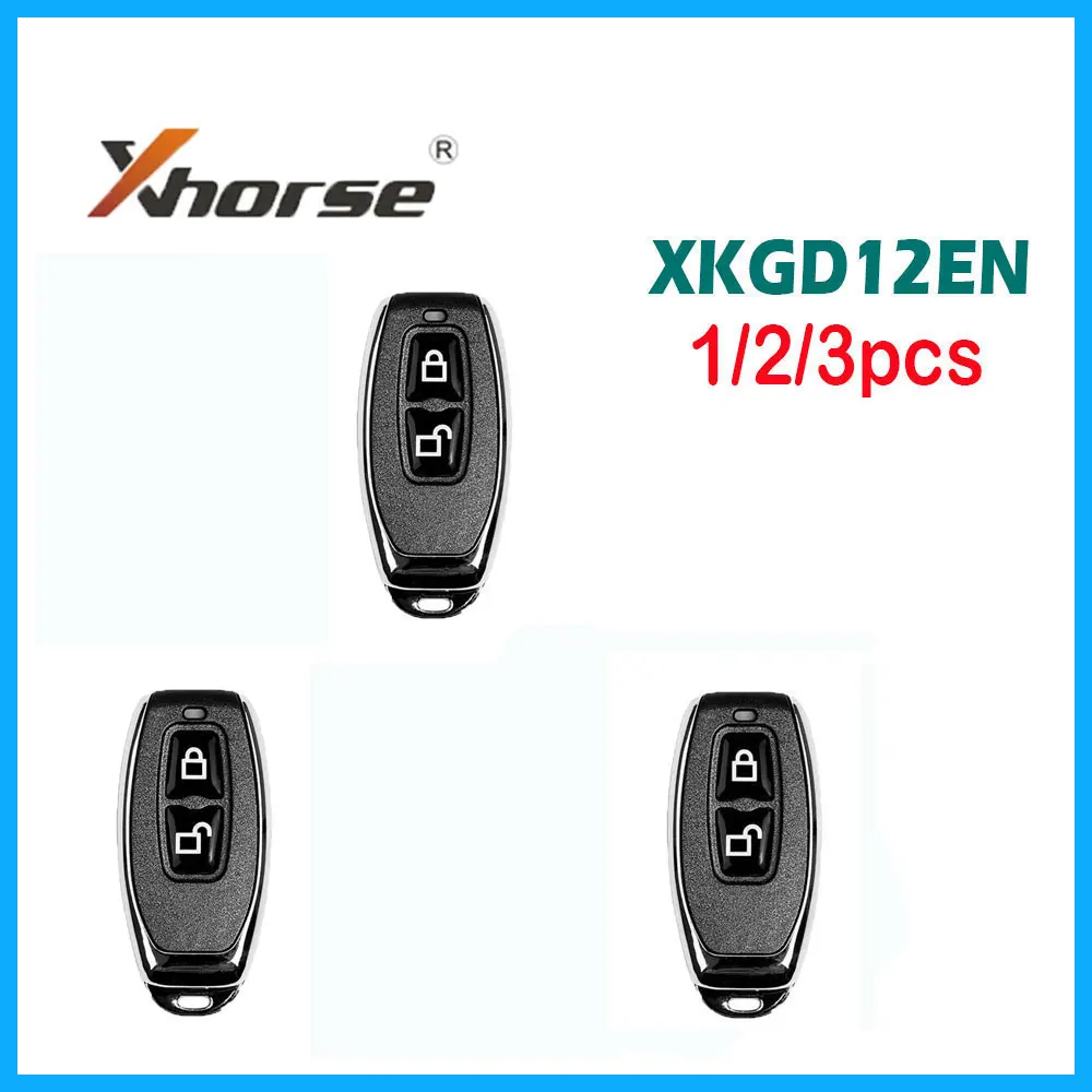 Универсальный проводной пульт дистанционного управления Xhorse XKGD12EN VVDI, ключ с 2 кнопками для гаражных дверей, ключ для VVDI, английская версия, 1/2/3 шт.