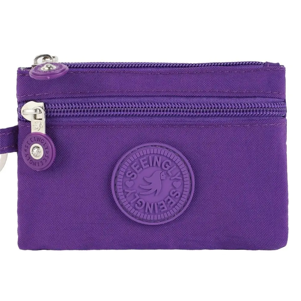 Durable Canvas Money Coin Purse Wear-resistant Waterproof Credit Card Holoder with Key Ring Wallet Money Bag Male Female