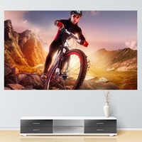 Newest Design Foldable Projector Screen 100 120  Inch Folding Metal Anti-Light HD Indoor Outdoor Projection Film Curtain