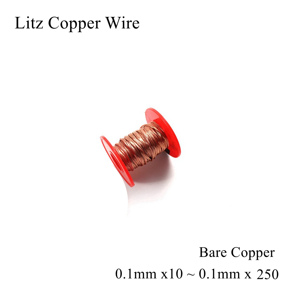 

0.1mm x 20 40 60 80 100 120 160 Strand Litz Wire Strands Shares Litz Cable Multi-strand Polyurethane Enameled Bare Copper 0.1