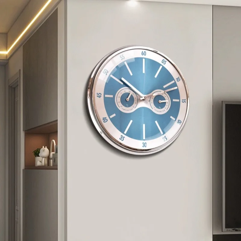 Metal Nordic Simple Living Room Wall Clocks Round Silent Dustproof Bedroom Wall Clocks Kitchen Modern Luxury Art Home Decoration