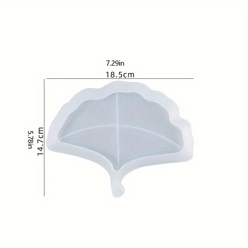 1pc molde de silicone de folha de ginkgo artesanal para jóias e artesanato-molde de bandeja em forma de folha de bordo para resina e arte em gesso