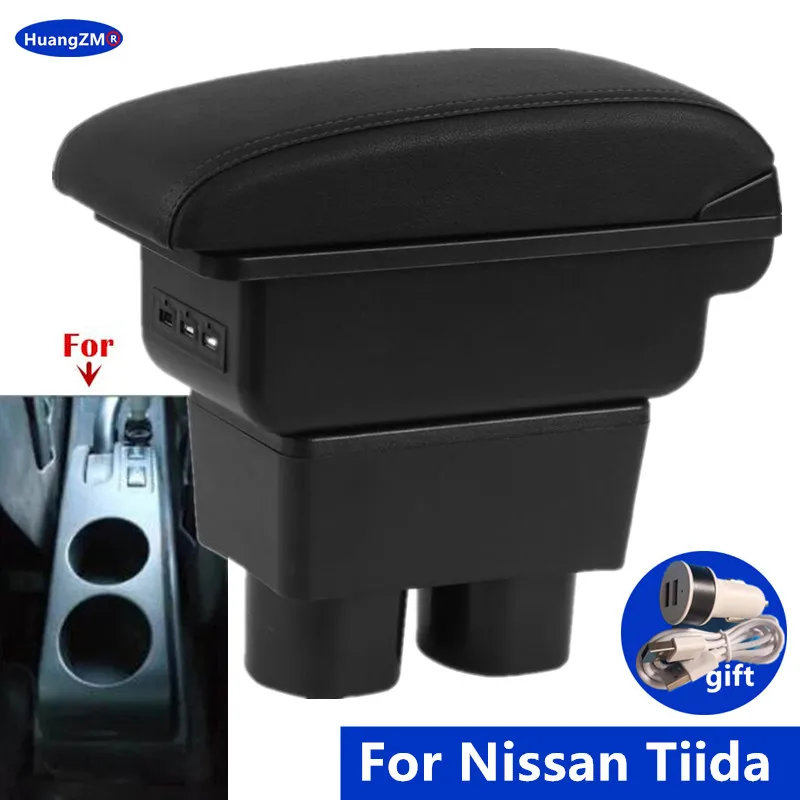 Für nissan tiida c11 armlehne box für nissan sylphy versa tiida latio auto armlehne box innen mitte aufbewahrung sbox autozubehör