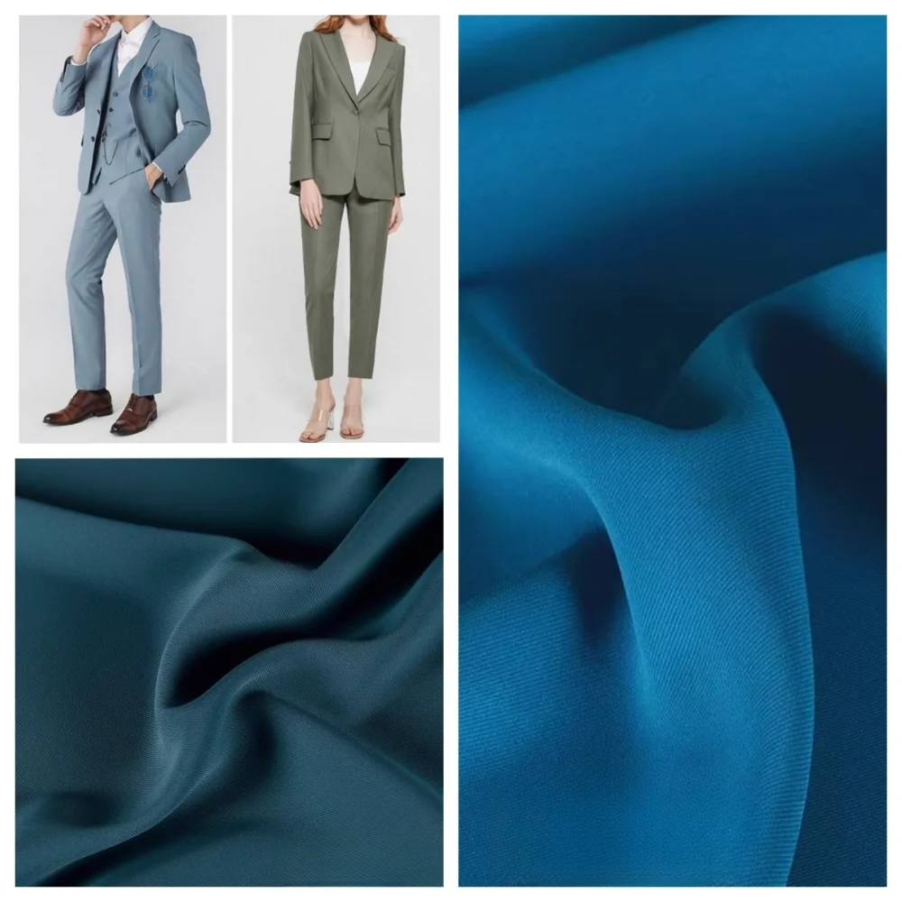 

Spring Autumn Suit Fabric for Wrinkle Resistant Micro Elastic Vest Uniform Cloth Apparel Sewing By The Meter Material