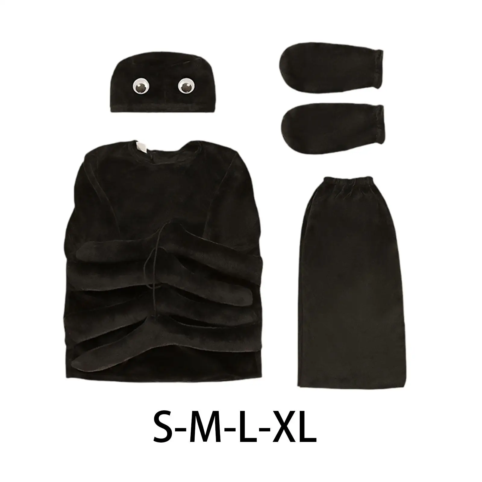 Kinder-Spinnenkostüm für Jungen Kreatives Schwarzes Spinnen-Outfit Verkleidung für Rollenspiele Festival Karneval Bühnenshow Party-Zubehör